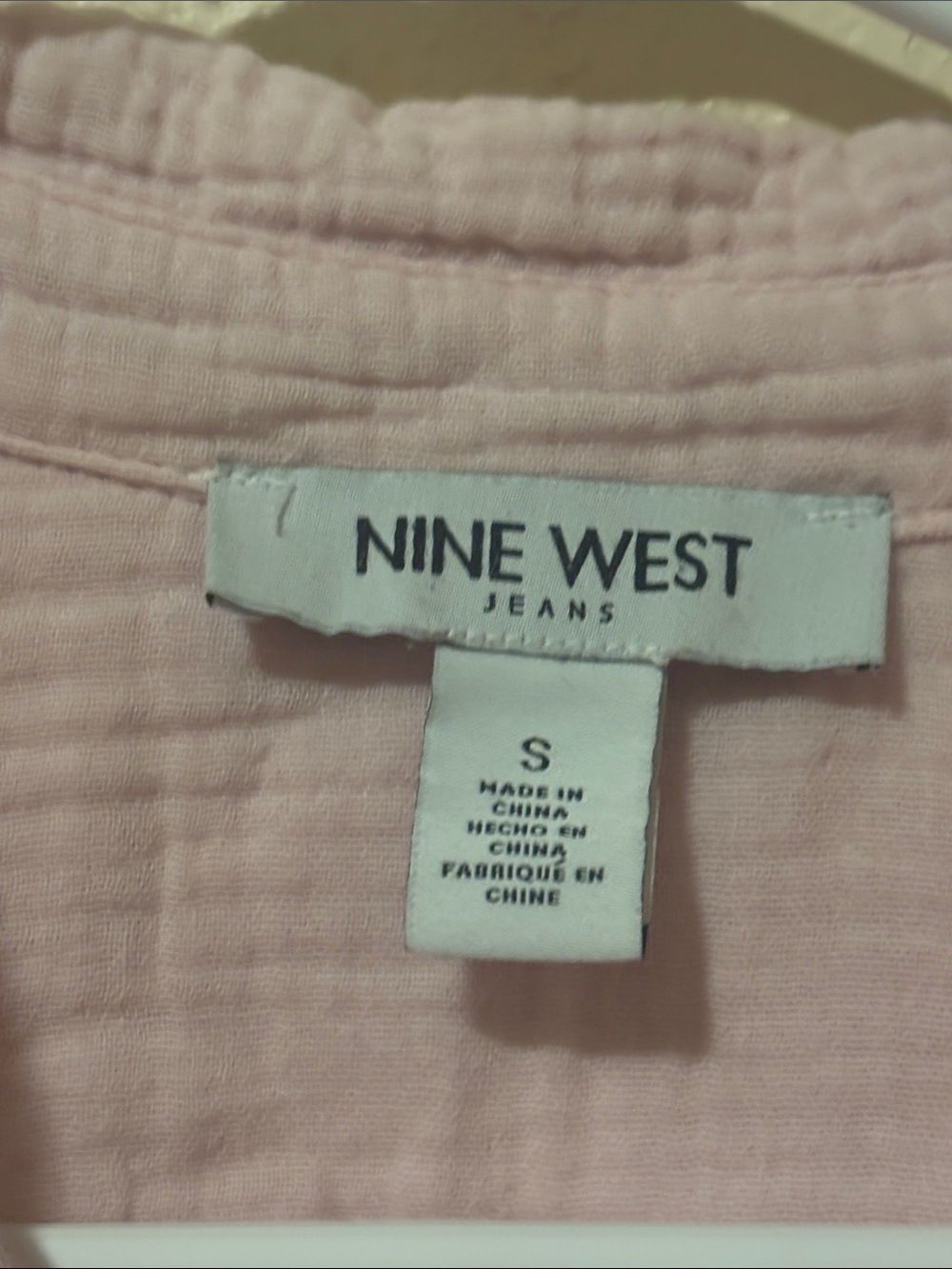 Nine West Pale Pink Casual Button-Down Shirt - Picture 2 of 2